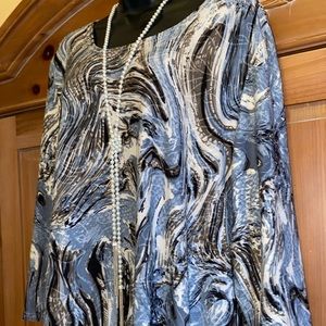 Rebecca Malone Casual 3/4 Sleeve Top NWT (1X)